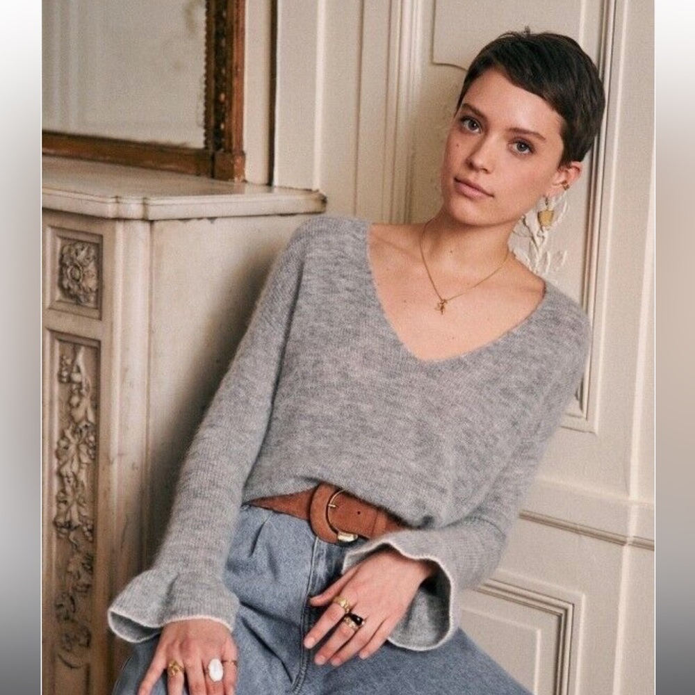 Sezane Frida Jumper grey sweater size XL, worn once